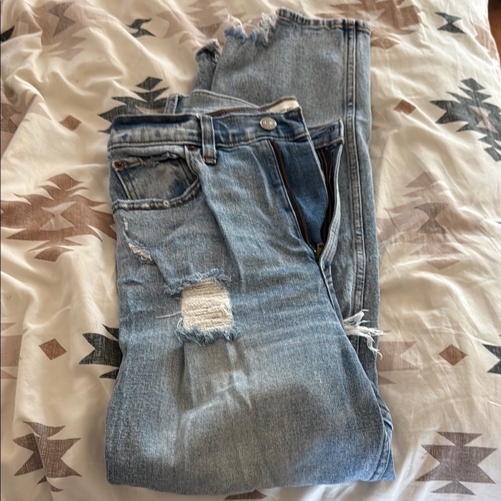 Abercrombie Distressed Light Blue Women's Jeans